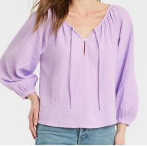 Universal Thread Purple Boho Peasant Blouse - Size XS